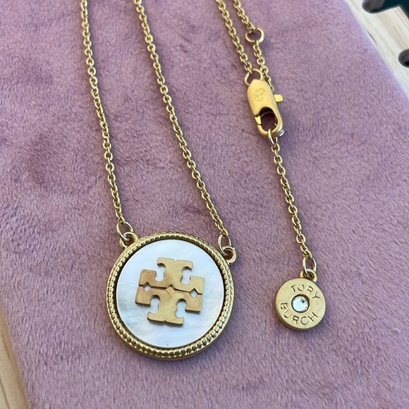 Tory Burch Jewelry - TORY BURCH Necklace gold tone mother of pearl